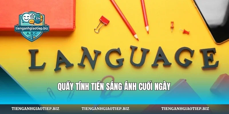 Quầy tính tiền sáng ánh cuối ngày