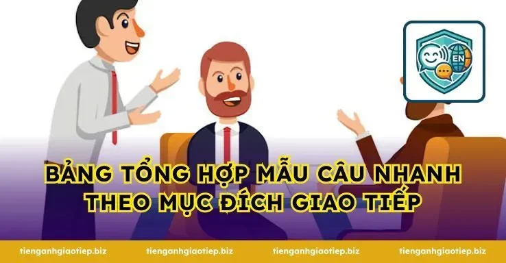 Bảng tổng hợp mẫu câu nhanh theo mục đích giao tiếp